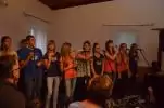 Koncert w Huculskiej, Wołosate, 8.08.2014. Autor jednego z tekstów piosenek na naszym koncercie